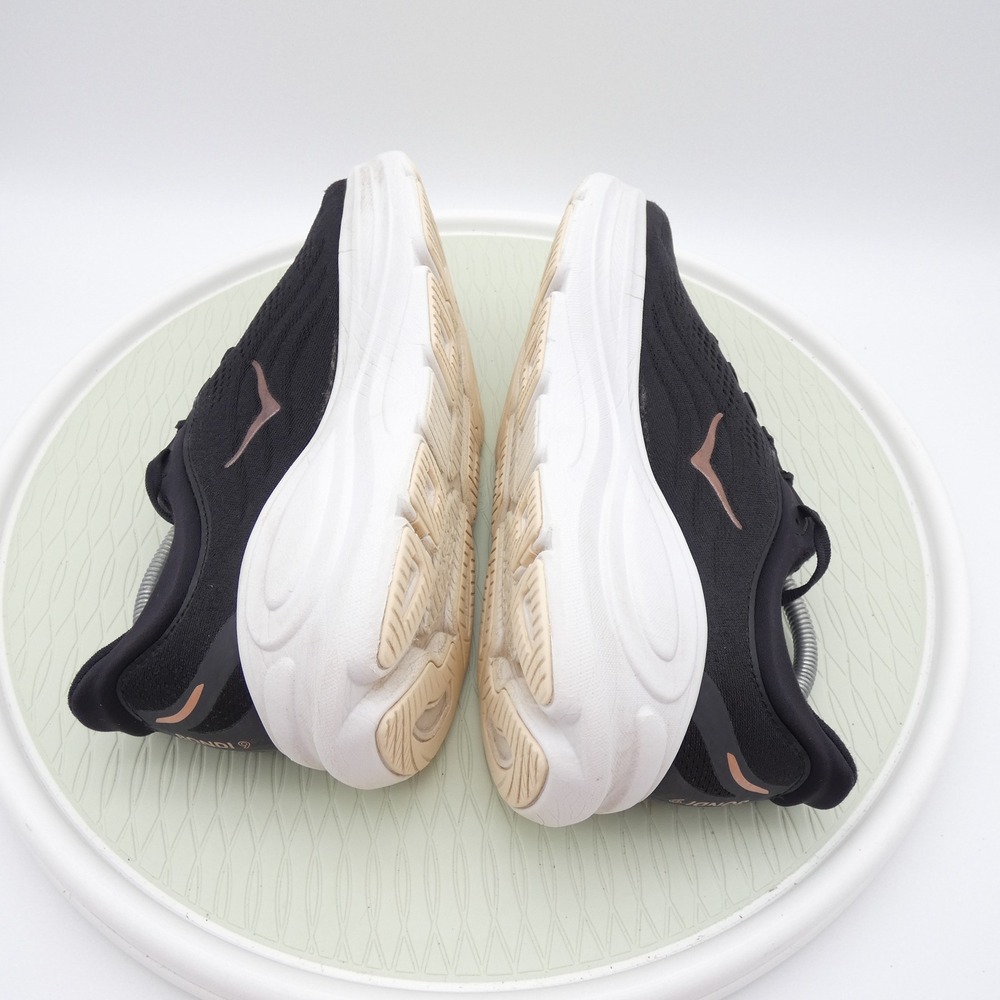 Hoka Bondi 8 Black Rose Gold Running Shoes Womens 10B 1162012 BRGL Sneaker - Picture 6 of 9